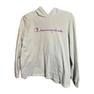 Champion‎ Women's Lightweight Hoodie Pale Mint Green Embroidered Logo Size L